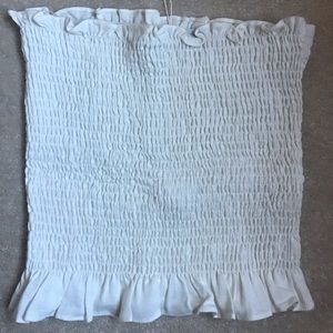 White scrunched tube top